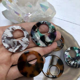 Подвеска акриловая «Круг с отверстием», 35мм