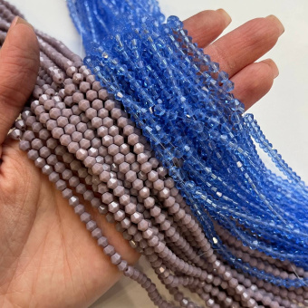 Хрусталь граненый "Ромб", 4.3 мм, нить