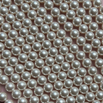 Жемчуг Майорка, гладкая бусина, 8 мм, нить