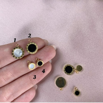 Подвеска с агатом перламутром 6 и 10мм