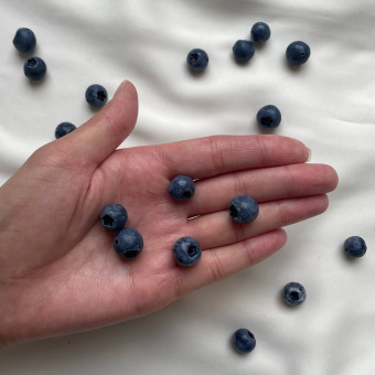 Бусина "Черника/Голубика", 12*14 мм