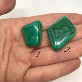 Кабошоны из натурального малахита