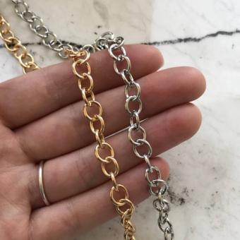 Цепь "Круг", позолота/родирование