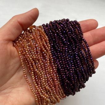 Хрусталь с радужным покрытием, 3 мм, нить