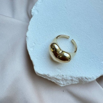 Кольцо "Сердце пухлое", 20*20 мм, разъемное, позолота