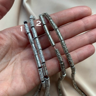 Гематит "Фактурная трубочка", 13*5 мм, штука