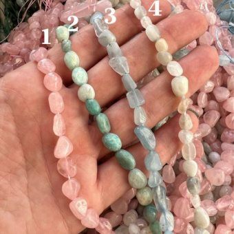 Натуральные камни, галтовка, 6 мм, нить