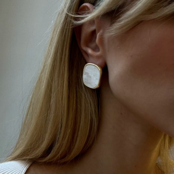 Швензы с натуральным перламутром, 20*23