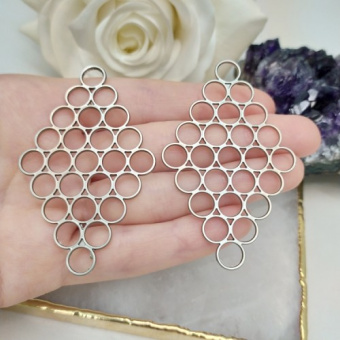 Ювелирный элемент "РОМБ" матовое родирование