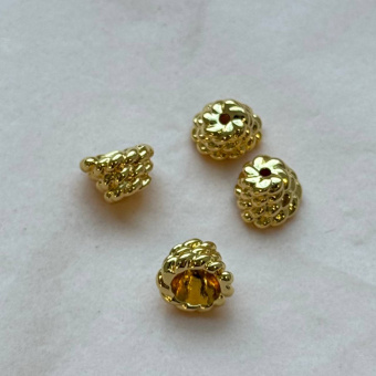 Шапочка для бусины/концевик для кисти, "Канат", 7*10 мм