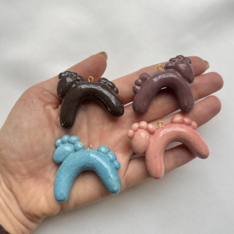 Подвеска «Лошадь», керамика, 40*40 мм, ручная работа