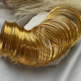 Мемори проволока, позолота, диаметр витка 6 см