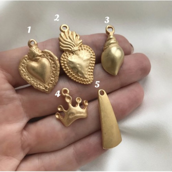 Подвеска, Итальянская фурнитура, Позолота 24К