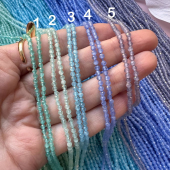 Циркон граненый, 2.5 мм, нить