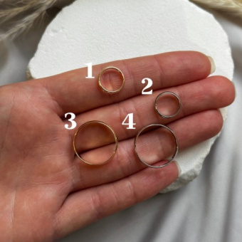 Ювелирный элемент "Круг", сквозное отверстие, 12*3 мм/20*3 мм