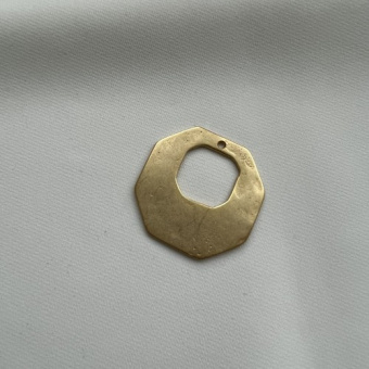 Подвеска «Многоугольник», Итальянская фурнитура, позолота