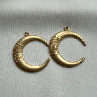 Подвеска «Месяц», Итальянская фурнитура, позолота