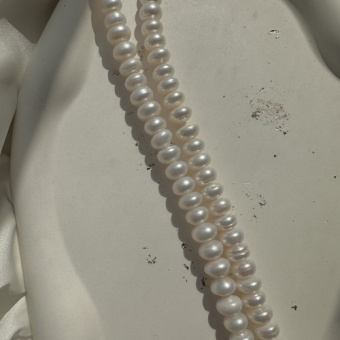 Жемчуг натуральный, 5*8 мм, штука