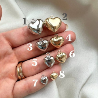 Подвеска «Сердце»15мм и 10мм