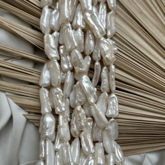 Жемчуг натуральный, палочка, 8*24 мм