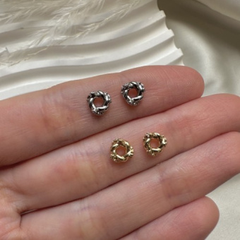 Спейсер витой с циркониями, 4 мм