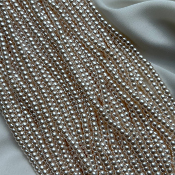 Жемчуг Майорка, 4*3 мм, нить