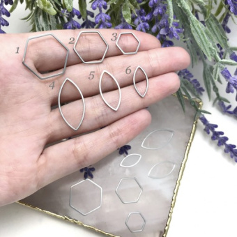 Ювелирный элемент, нержавеющая сталь 8*17 - 20*23мм