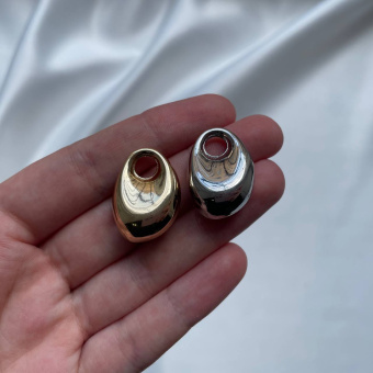 Подвеска "Капля металла", 25*18 мм