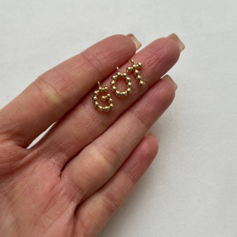 Буква "Шарики", позолота