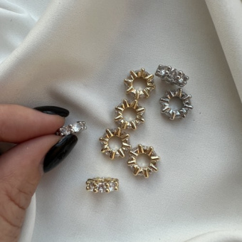 Спейсер, инкрустация циркониями, 10*3 мм