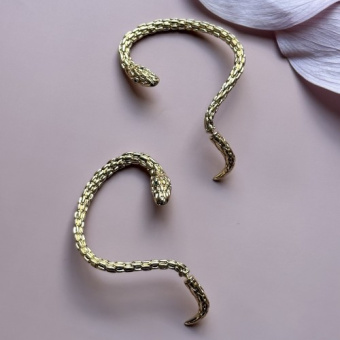 Кафф "Змея", 65 мм, позолота