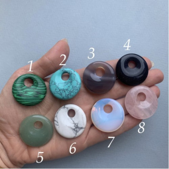 Подвеска "Бублик" из натурального камня