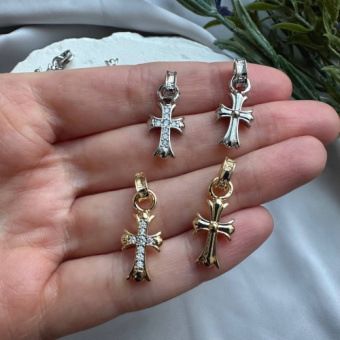 Подвеска "Крест" с бейлом, 20 мм