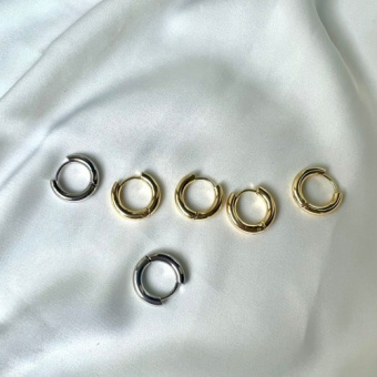 Швензы-бублики mini, 15 мм, позолота/родирования