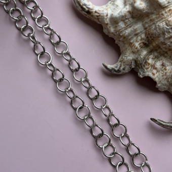 Цепь "Круглое звено", 10 мм, родирование, 50 см
