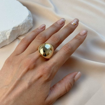 Кольцо "Круг", 23 мм, разъемное, позолота