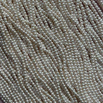 Жемчуг Майорка, гладкая бусина, 2 мм, нить