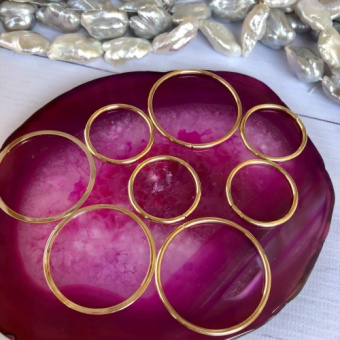 Кольцо 30мм/40мм, позолота 24К