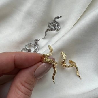 Кафф "Змея", фактурный, 34 мм