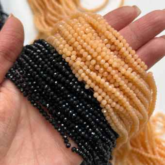 Хрусталь граненый, 3.3 мм, нить